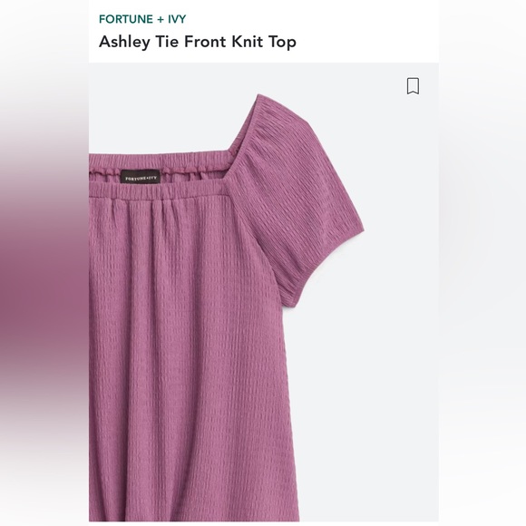 🖤 Fortune + Ivy Ashley Tie Front Top S - Picture 2 of 6